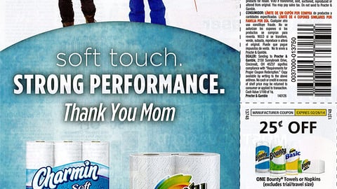 Charmin Bounty 'Thank You Mom' FSI